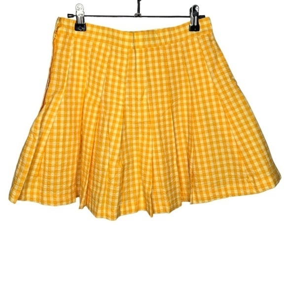 UO Yellow Plaid Mini Skirt - Picture 2 of 3